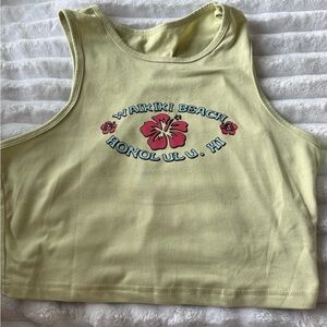 Kids Yellow Waikiki Beach Tank Top